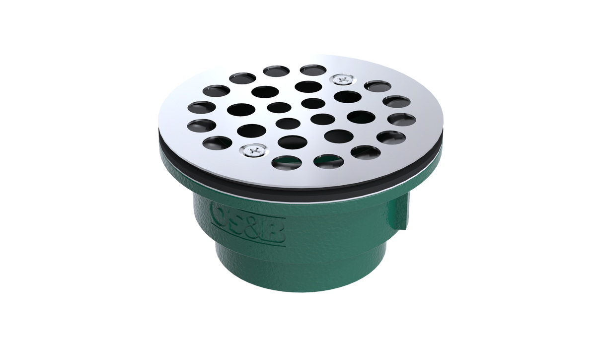 Cast Iron Shower Drain with 2" Outlet for use with Molded Bases (SD357)