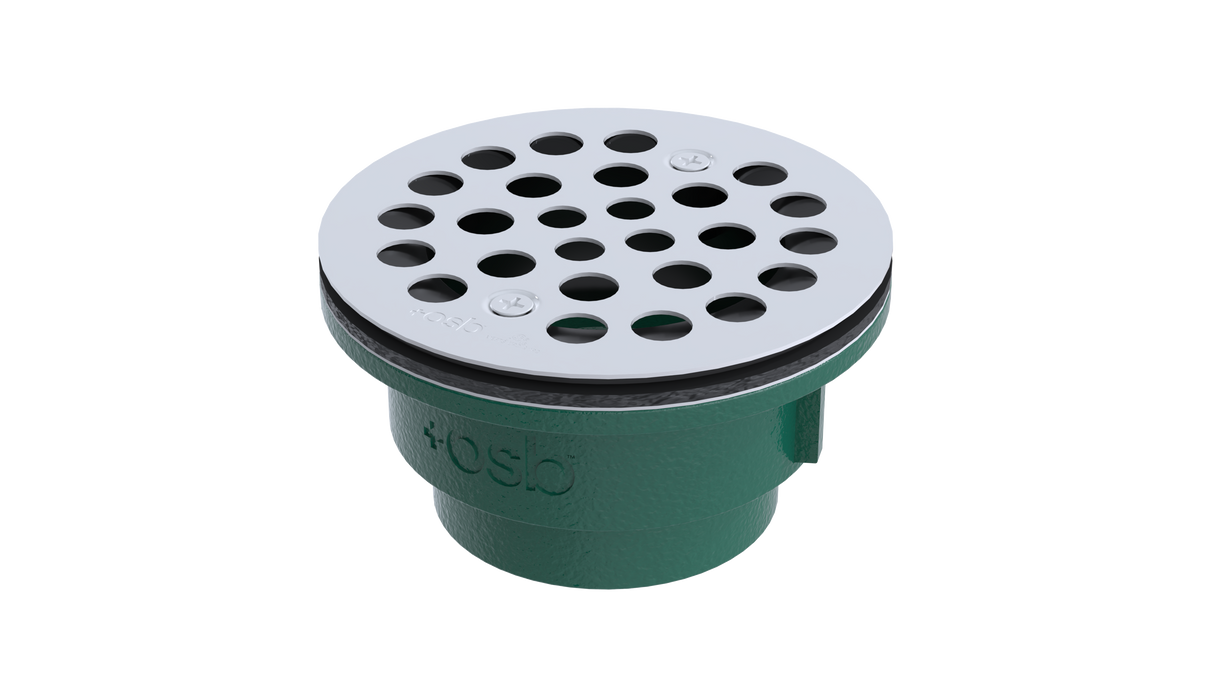 Cast Iron Shower Drain with 2" Outlet for use with Molded Bases (SD357)