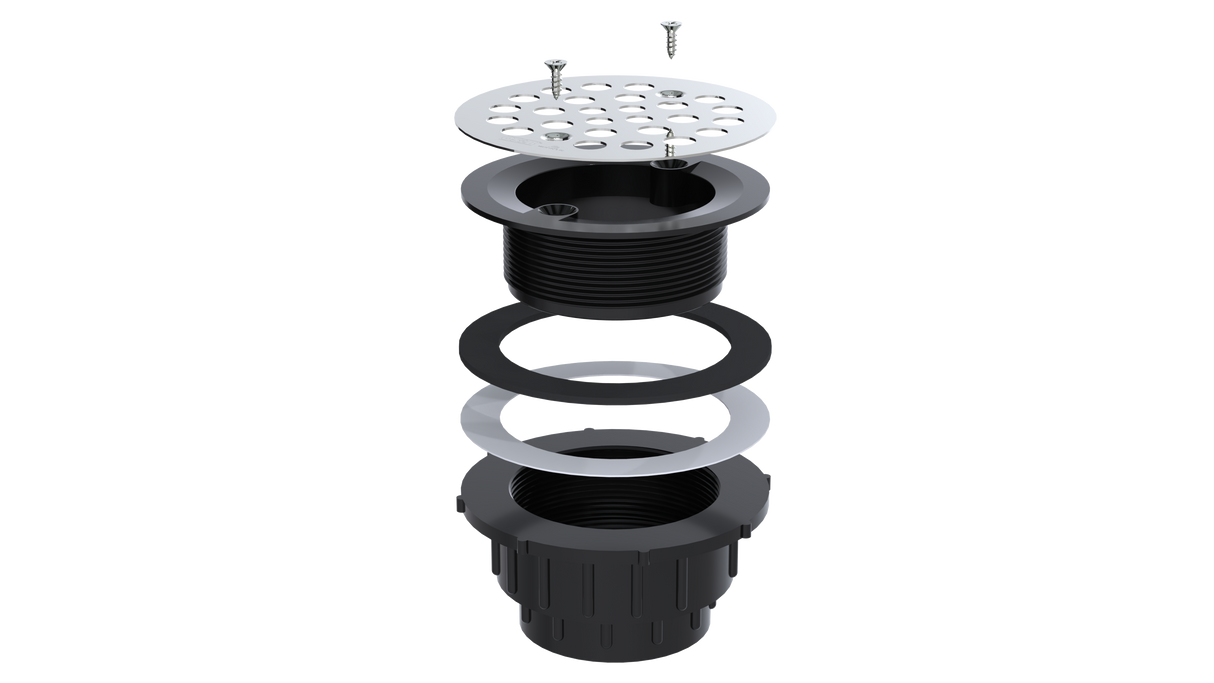 2" ABS SHOWER DRAIN X HUB (OK5324)