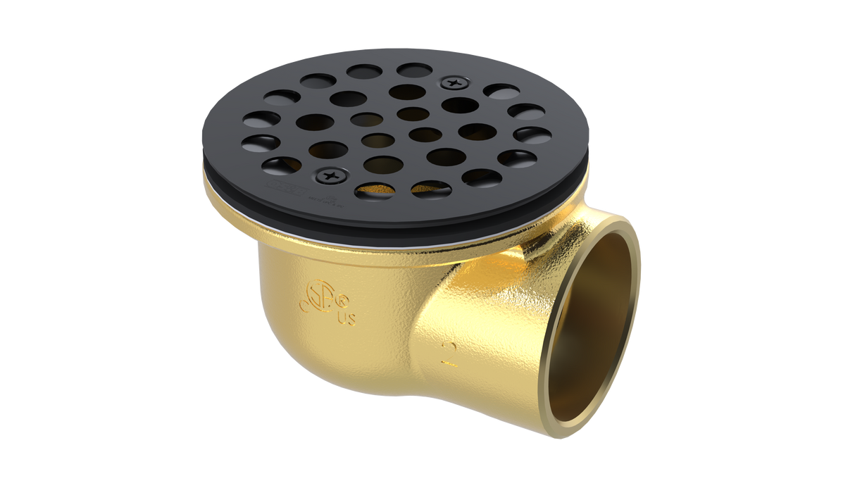Brass Shower Drain with 2" Outlet for use with Molded Bases (SD372)