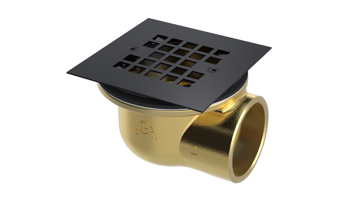 Brass Shower Drain with 2" Outlet for use with Molded Bases (SD374)