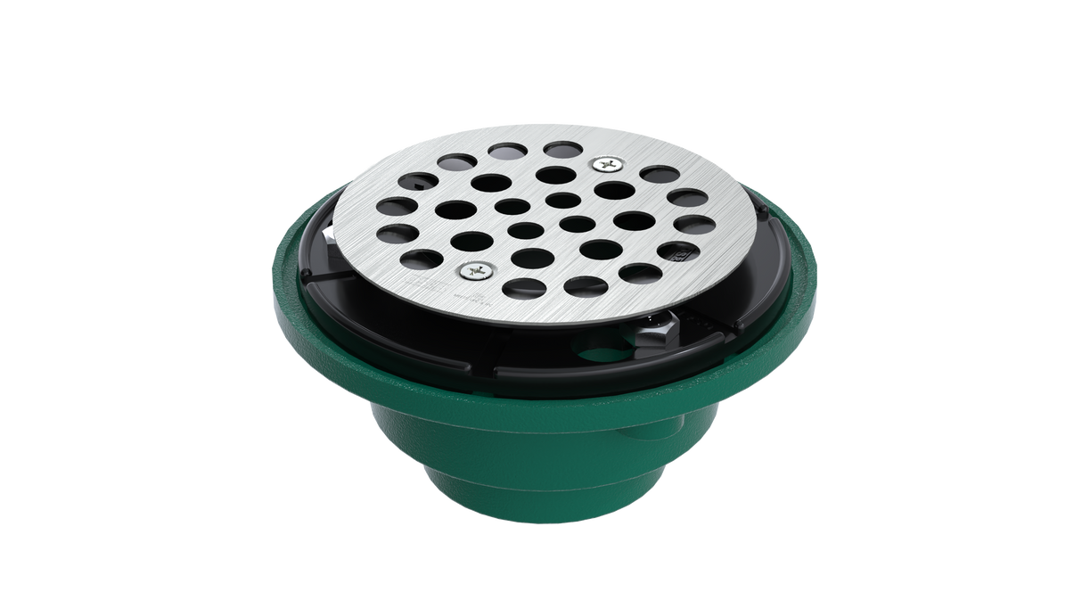 Cast Iron Shower Drain with 2" Outlet for use with Tile Bases (SD457)