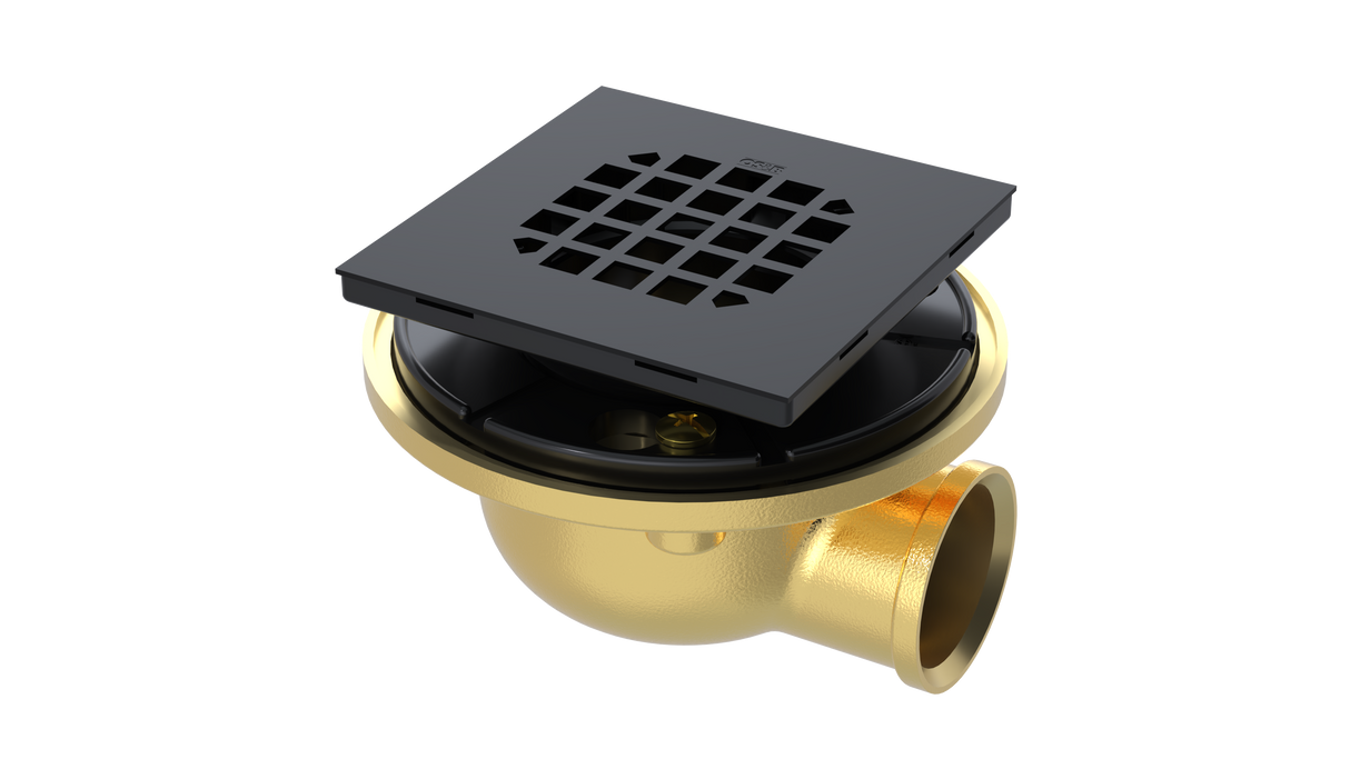 Brass Shower Drain with 1-1/2" Outlet for use with Tile Bases (SD480)