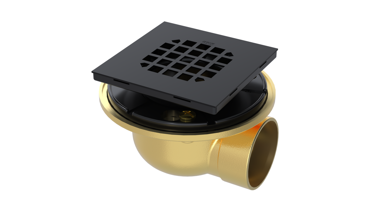 Brass Shower Drain with 2" Outlet for use with Tile Bases (SD482)