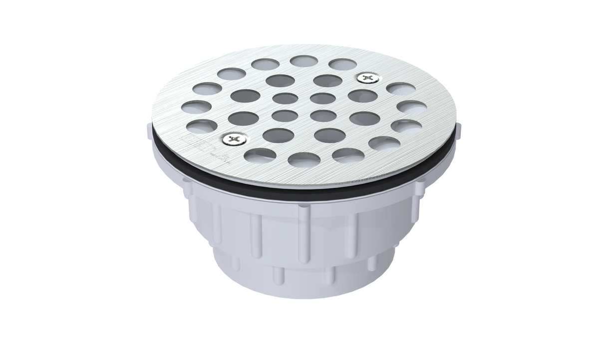 PVC Shower Drain with 2" Outlet for use with Molded Bases (SD5135)