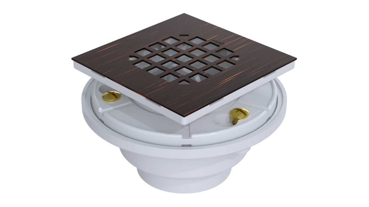 PVC Testable Shower Drain with 2" Outlet for use with Tile Bases (SD5144T)