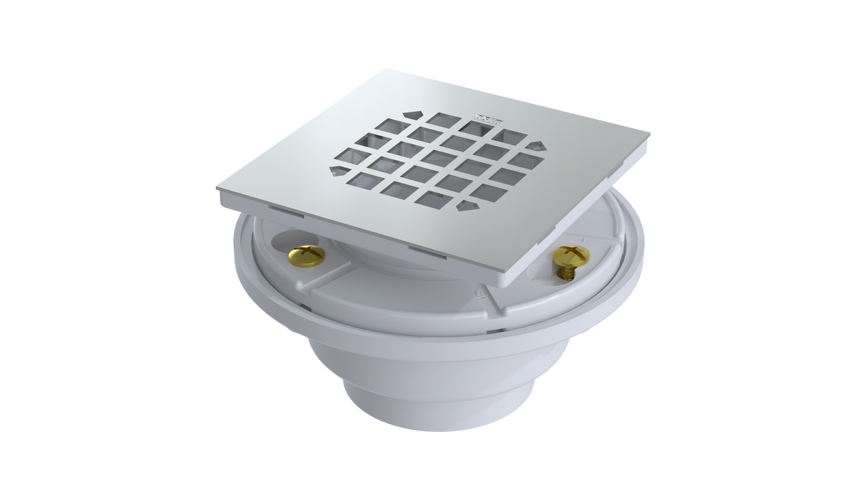 PVC Shower Drain with 2" Outlet for use with Tile Bases (SDS5144)