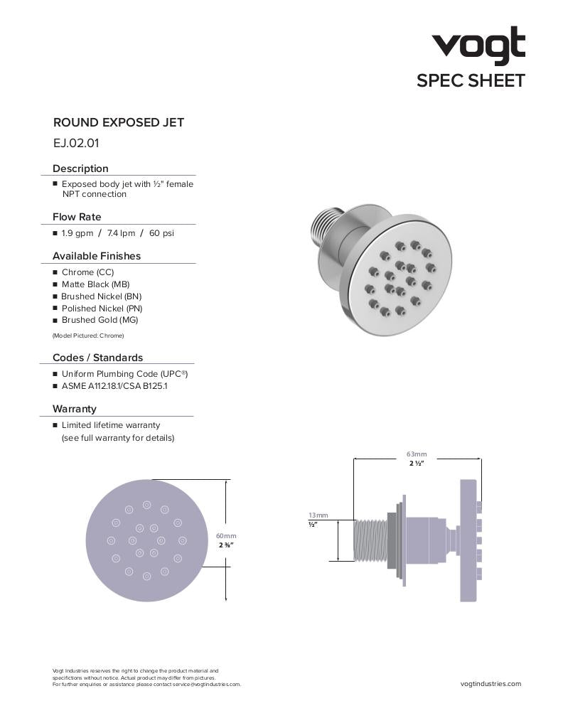 Vogt Zehn 3-Way Thermostatic Shower Kit with Body Jets - image 9