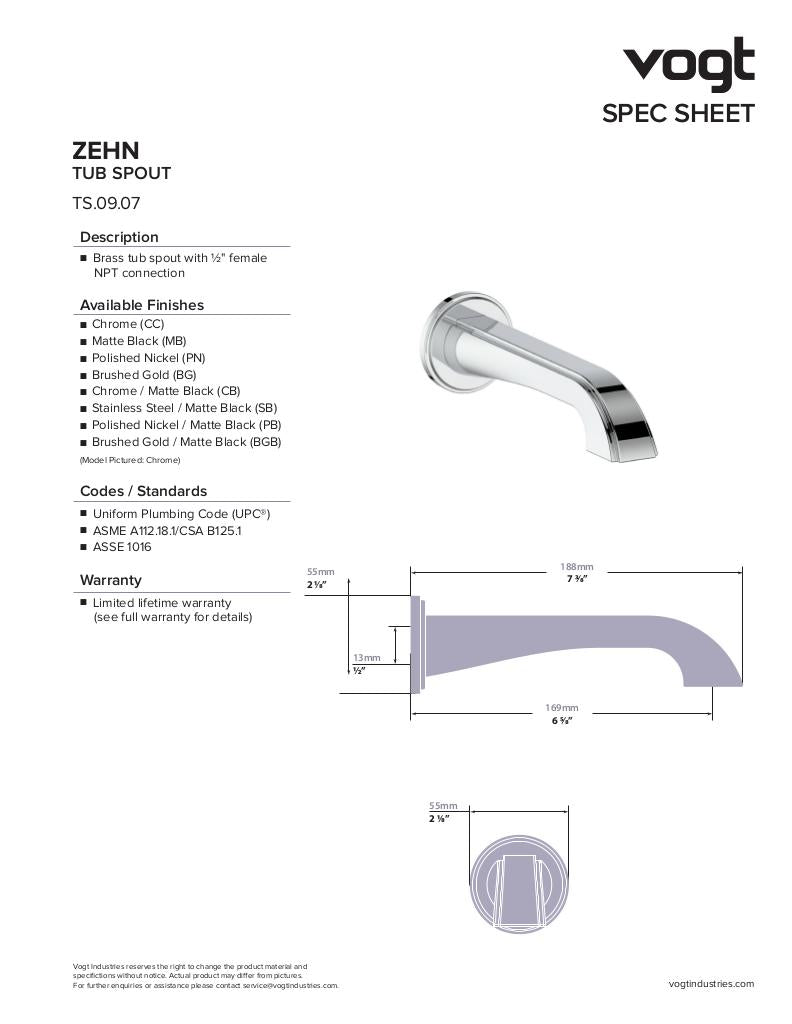 Vogt Zehn 3-Way Thermostatic Shower Kit SET.Z4.320.310 - image 9