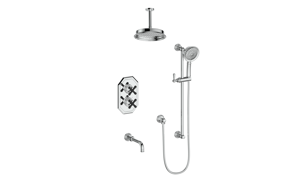 CARINTHIA 3-WAY TH SHOWER KIT WITH 6" CEILING ARM