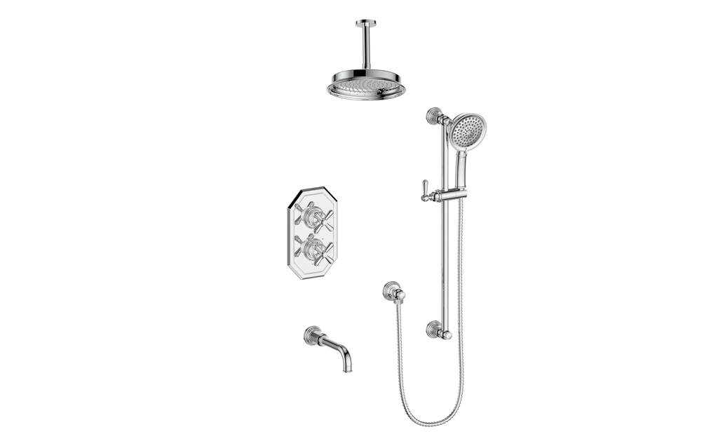 CARINTHIA 3-WAY TH SHOWER KIT WITH 6" CEILING ARM