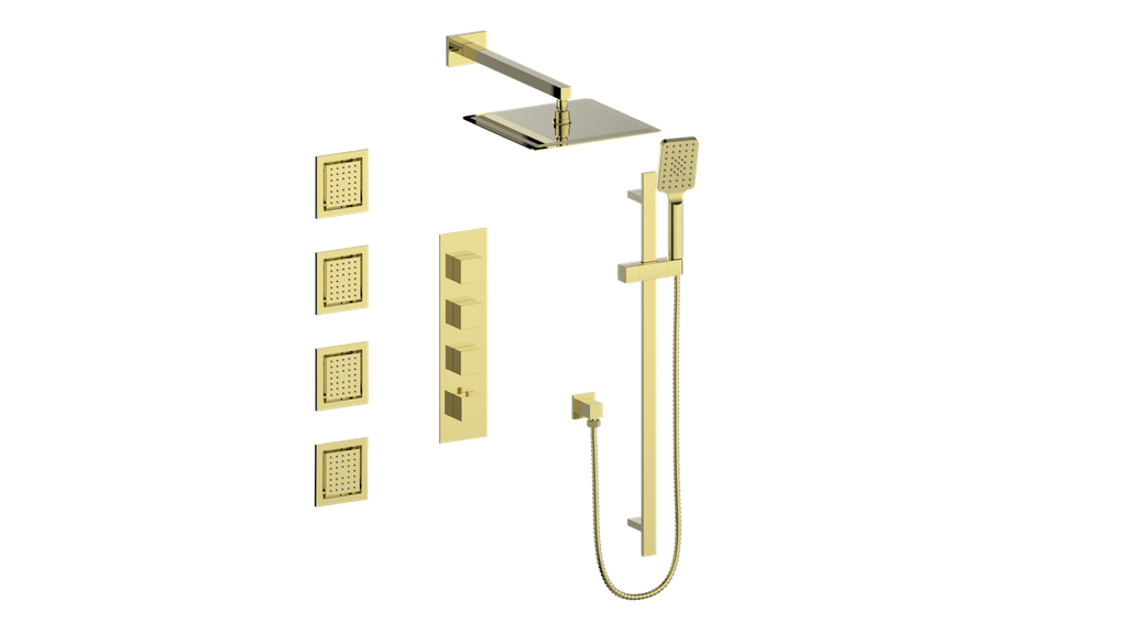 Vogt Kapfenberg High-Flow Thermostatic Shower Kit, Body Jets - image 12