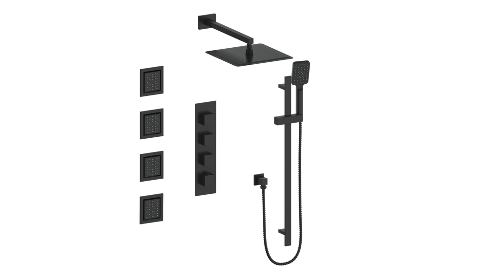Vogt Kapfenberg High-Flow Thermostatic Shower Kit, Body Jets - image 10