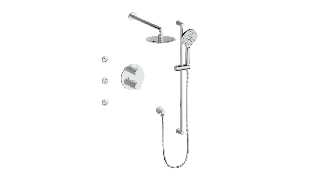 Vogt Worgl 3-Way Thermostatic Shower Kit with Body Jets - image 1