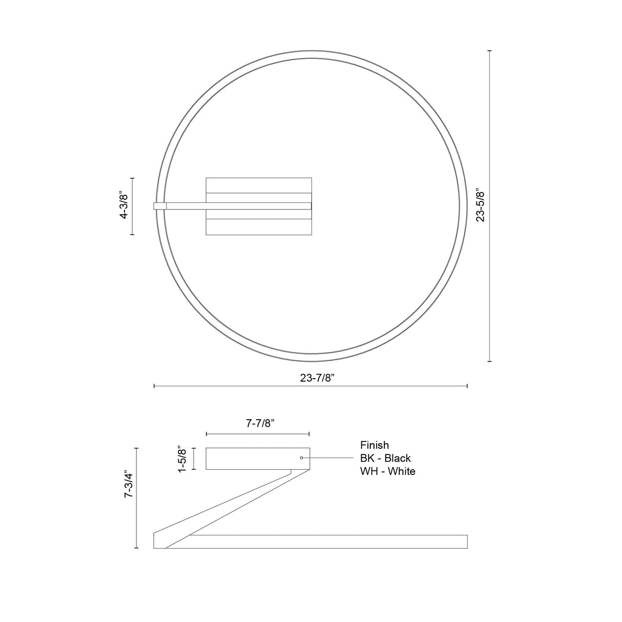 Kuzco Roda 24-in Semi-Flush Mount