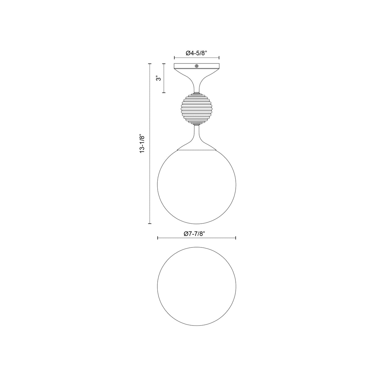 Alora Mood Celia 8-in Semi-Flush Mount