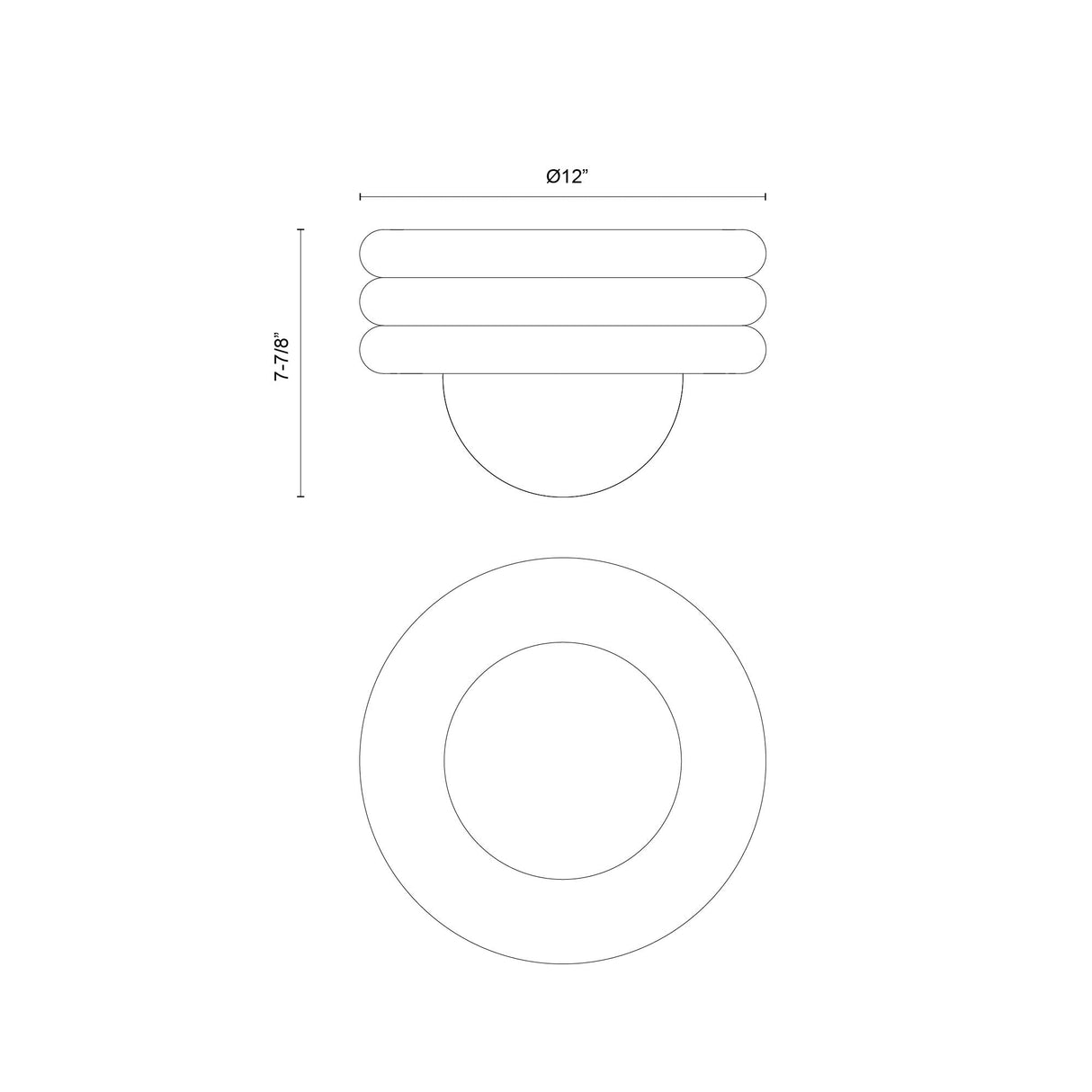 Alora Mood Harvey 12-in Semi-Flush Mount