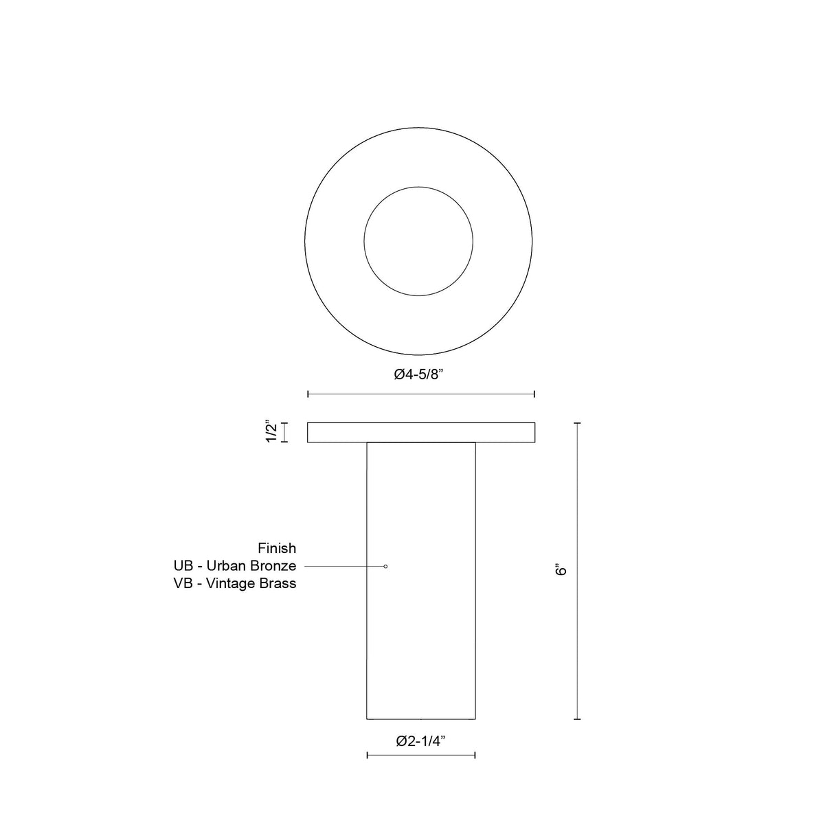 Kuzco Mason 6-in Semi-Flush Mount
