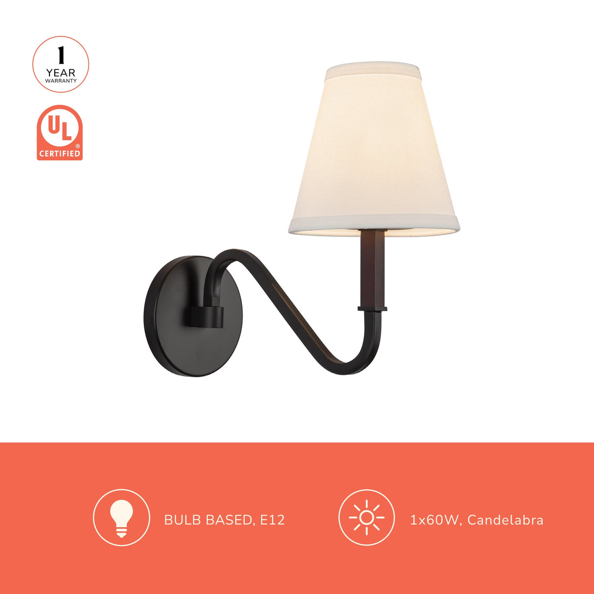 Alora Mood Sloan 6-in Wall/Vanity Light