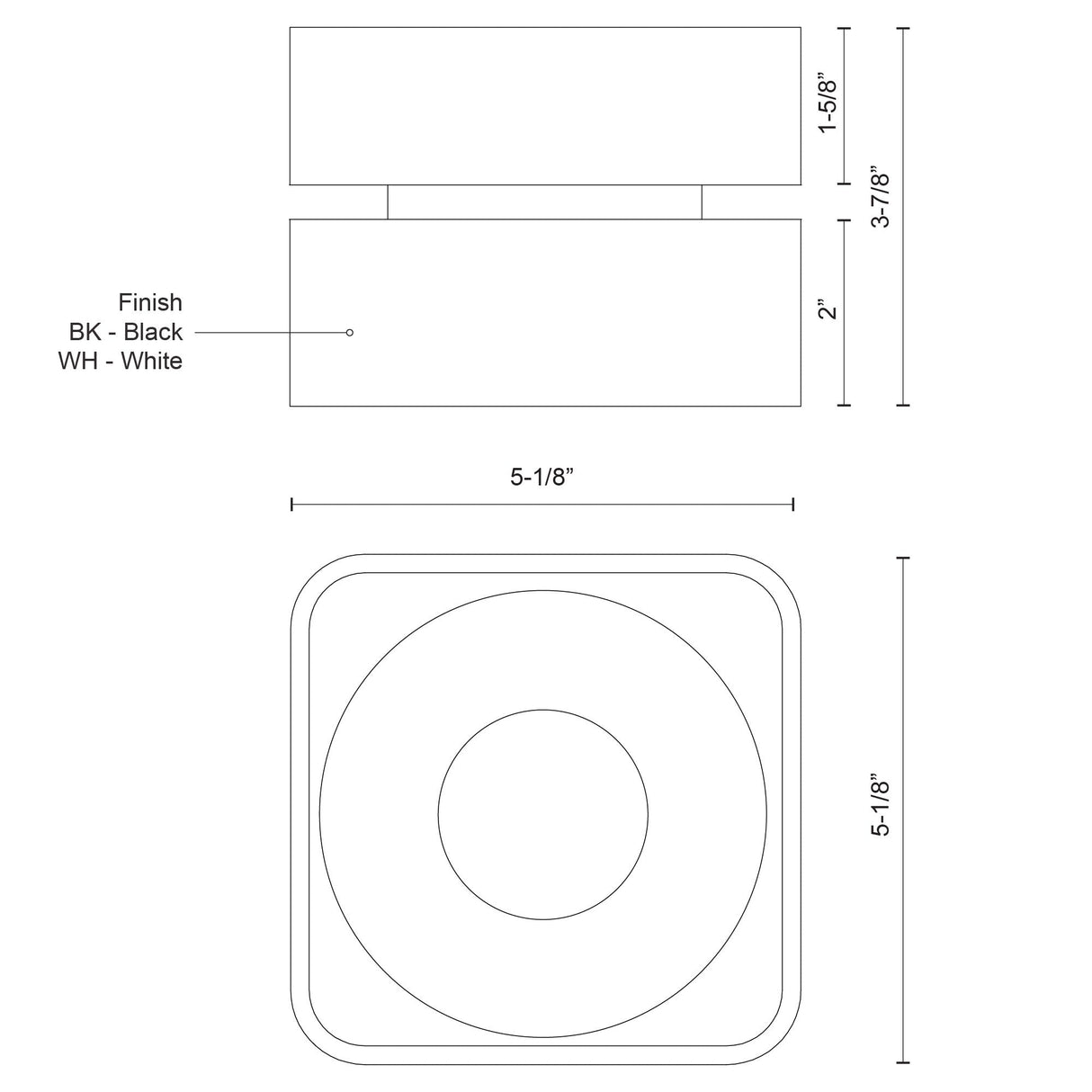 Kuzco Solo 5-in Flush Mount