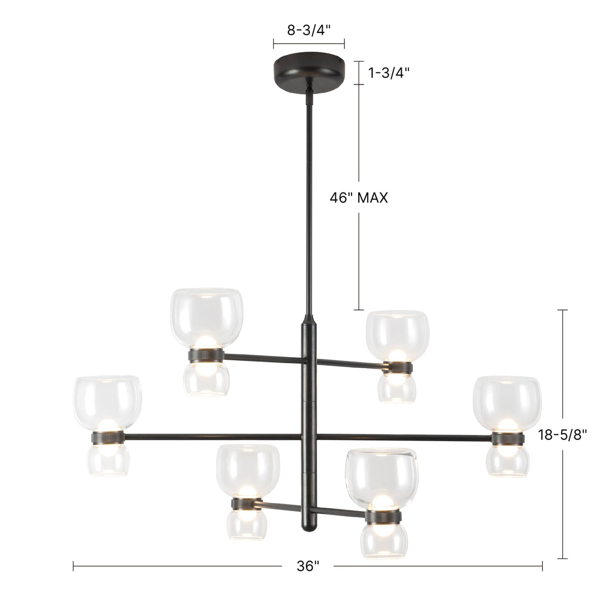 Alora Sutton 36-in Chandelier