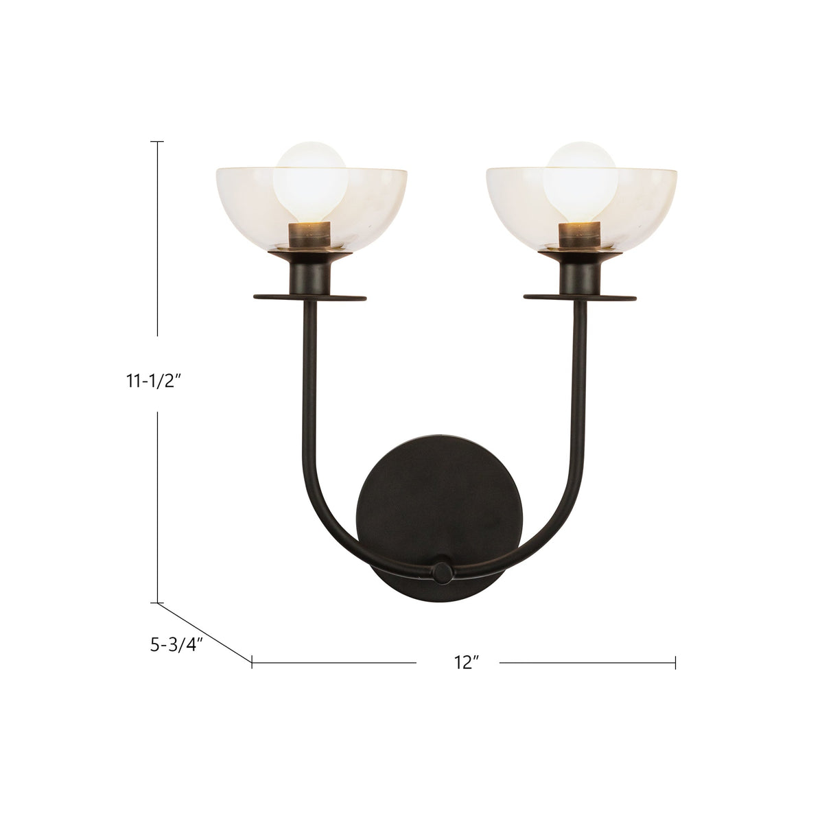 Alora Mood Sylvia 12-in Wall/Vanity Light