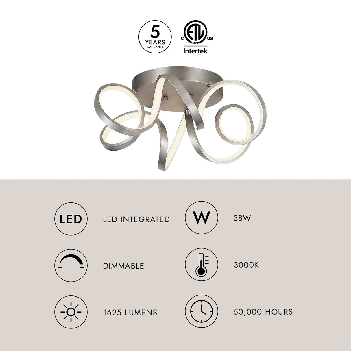 Kuzco Synergy 20-in Flush Mount