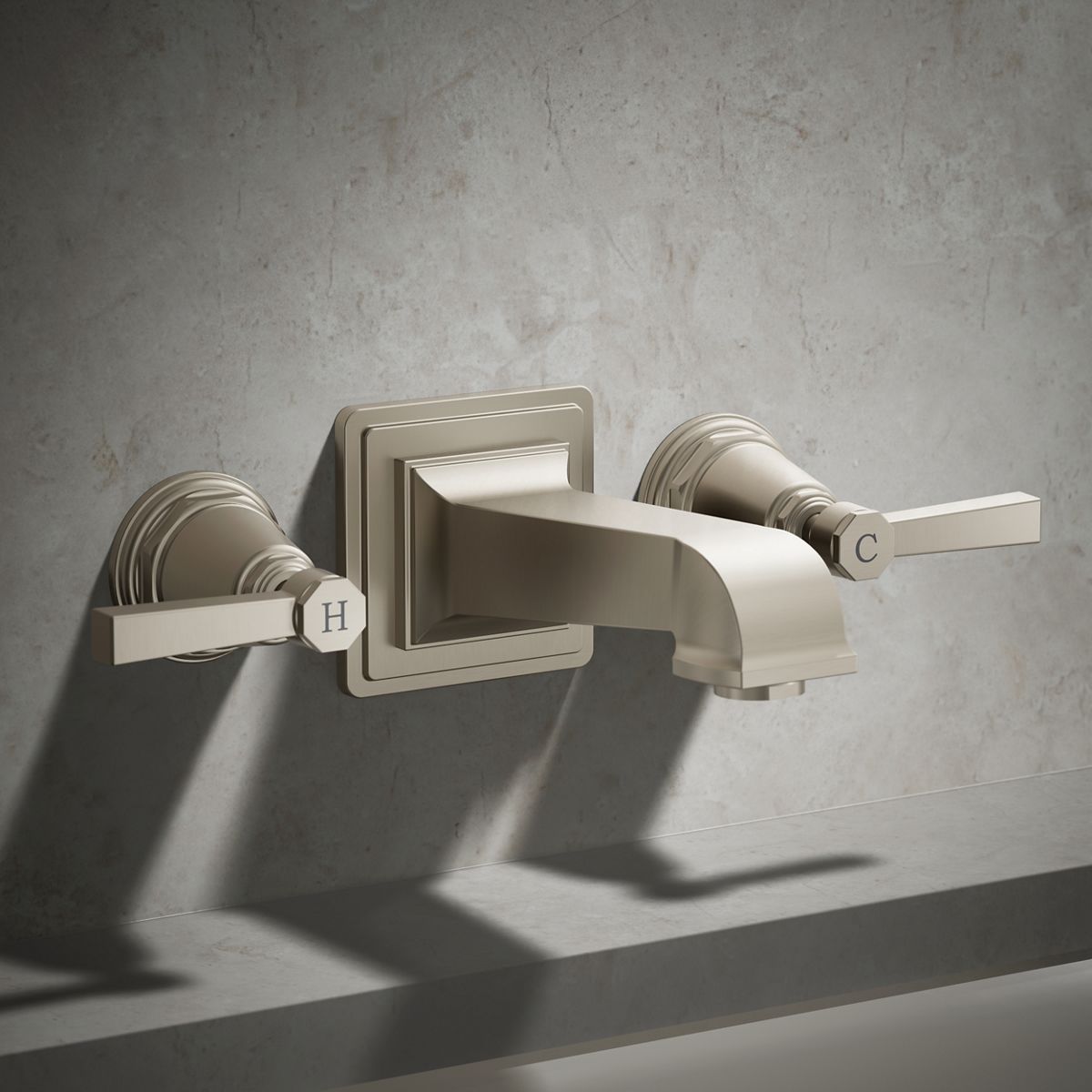 Pinstripe® Pure Deck-mount bath faucet handle trim with Lever design