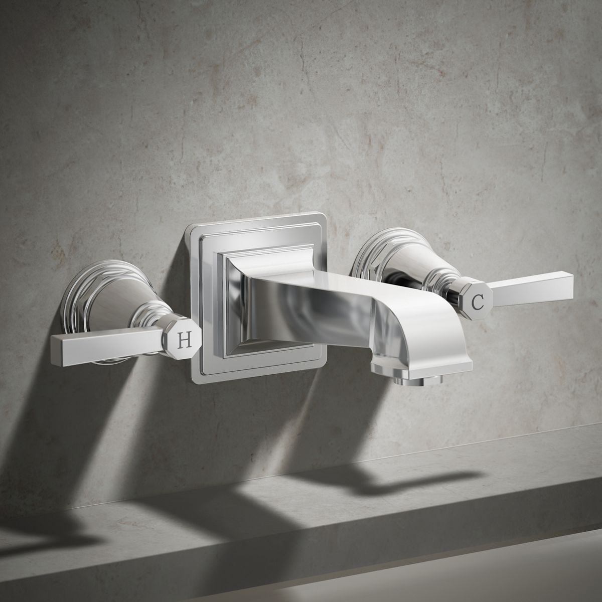 Pinstripe® Pure Deck-mount bath faucet handle trim with Lever design