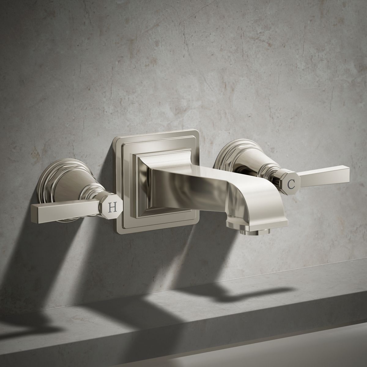 Pinstripe® Pure Deck-mount bath faucet handle trim with Lever design