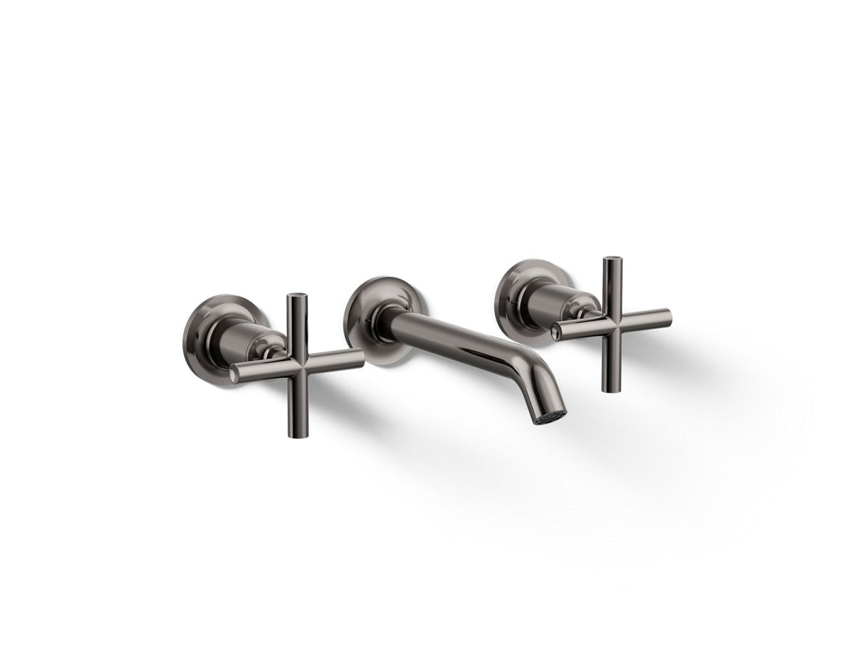 Purist® Wall-mount bathroom sink faucet trim with Cross handles, 1.2 gpm