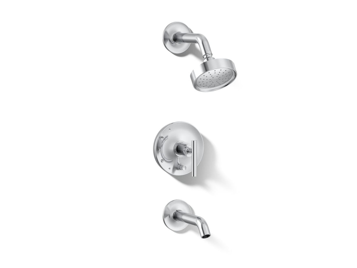 Purist® Rite-Temp® bath and shower trim kit with push-button diverter and lever handle, 1.75 gpm