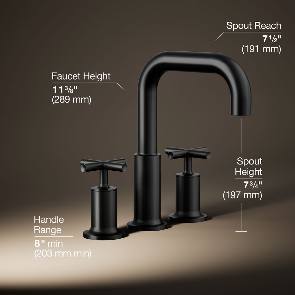 Purist® Deck-mount bath faucet trim with Cross handles