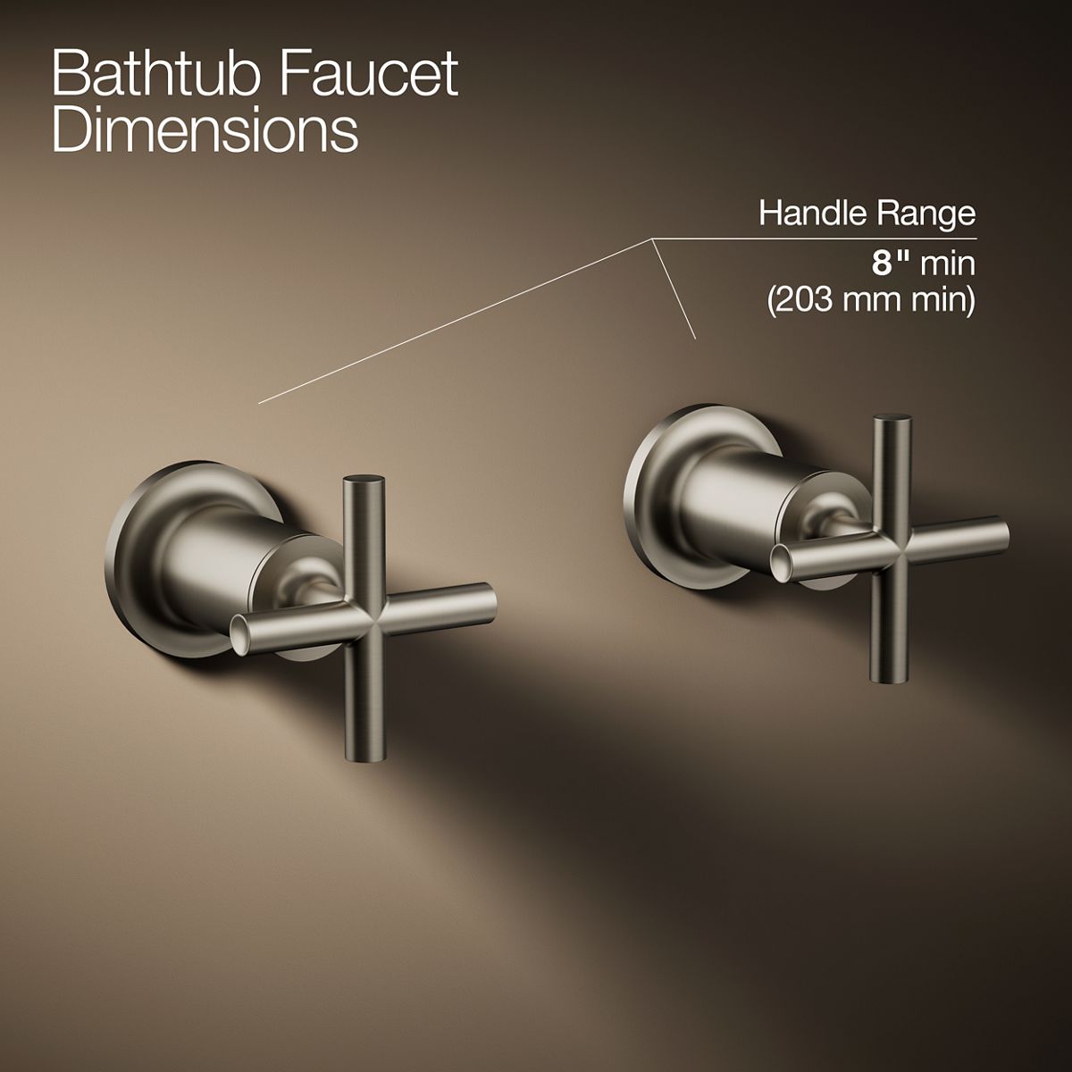 Purist® Deck- or wall-mount bath faucet handle trim with cross design