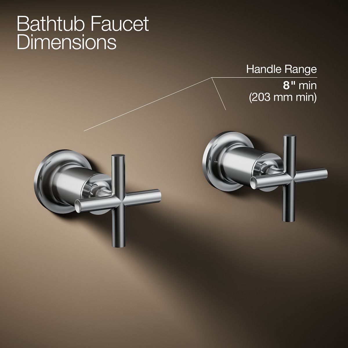 Purist® Deck- or wall-mount bath faucet handle trim with cross design