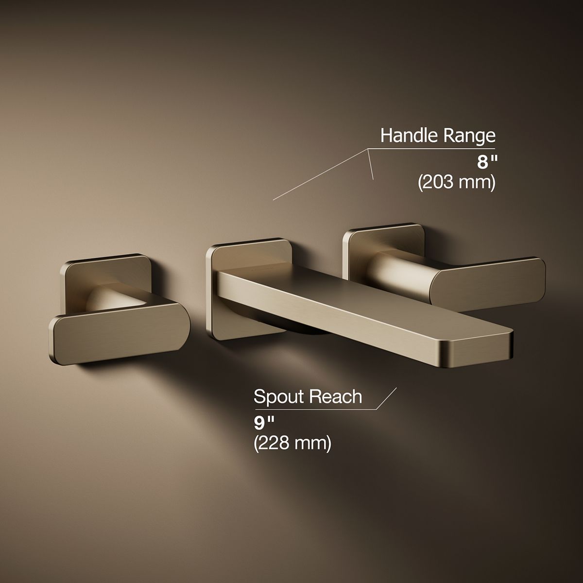 Parallel® Wall-mount bath faucet trim