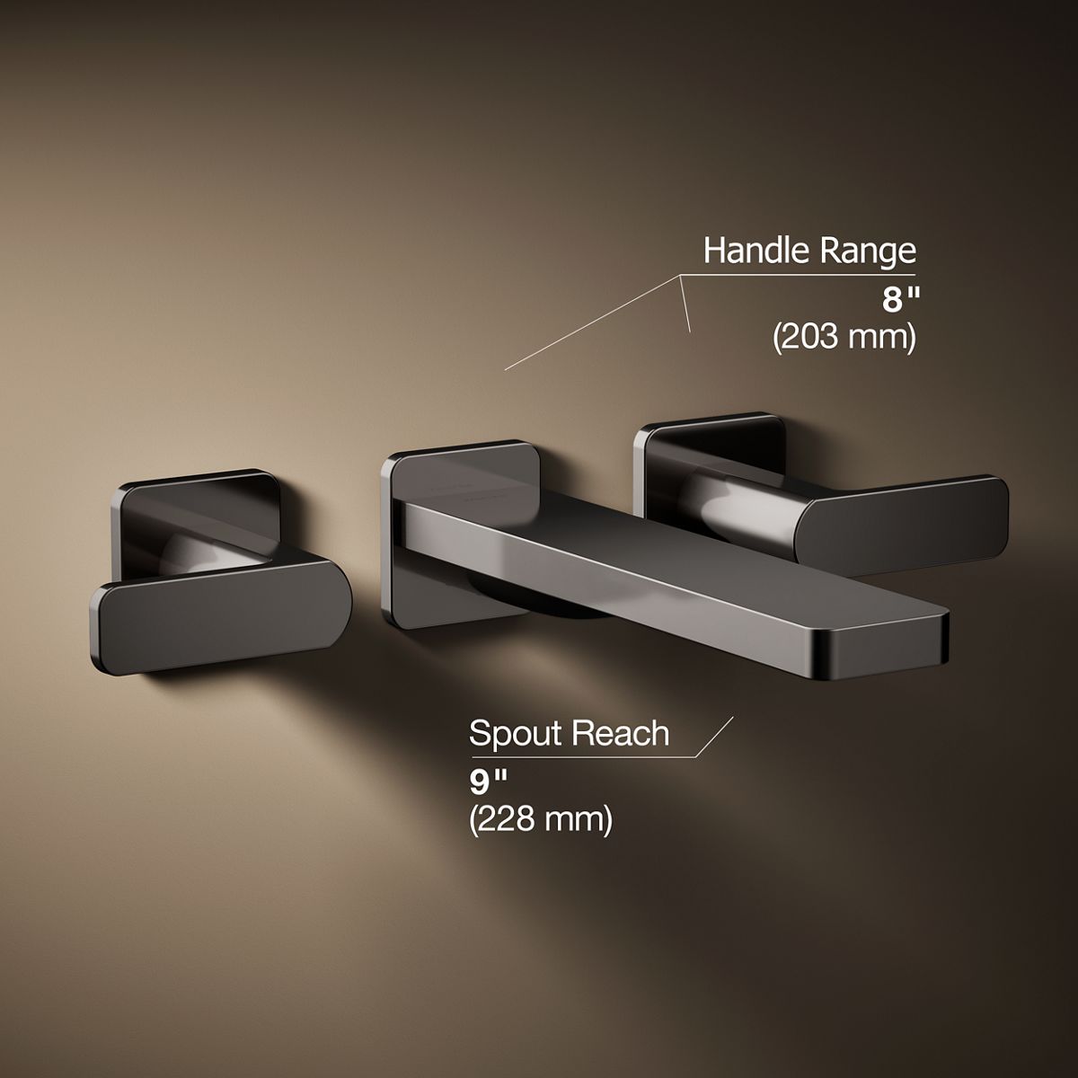 Parallel® Wall-mount bath faucet trim