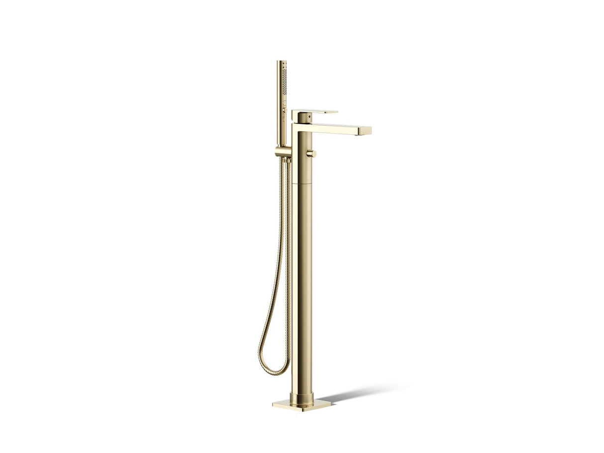 Parallel® Floor-mount bath filler trim with handshower