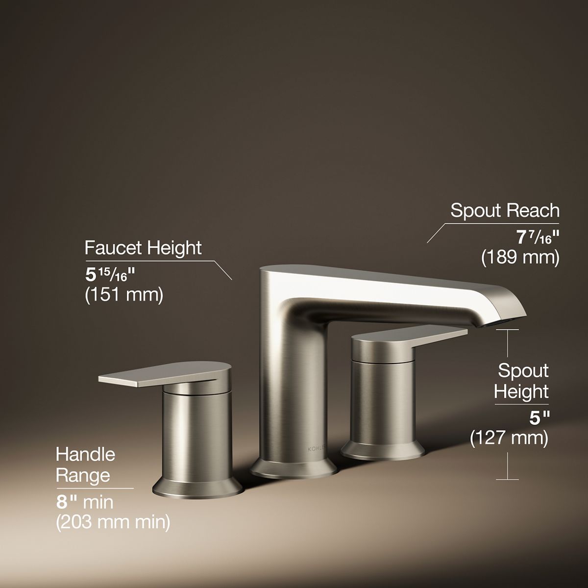 Hint® Deck-mount bath faucet trim