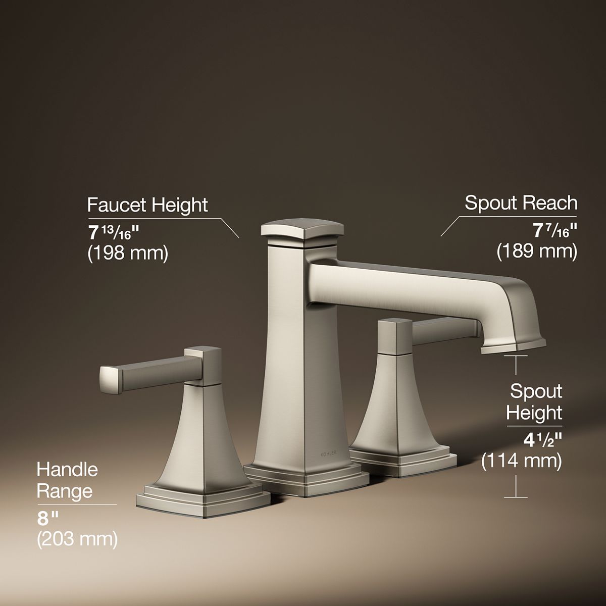 Riff® Deck-mount bath faucet trim with diverter