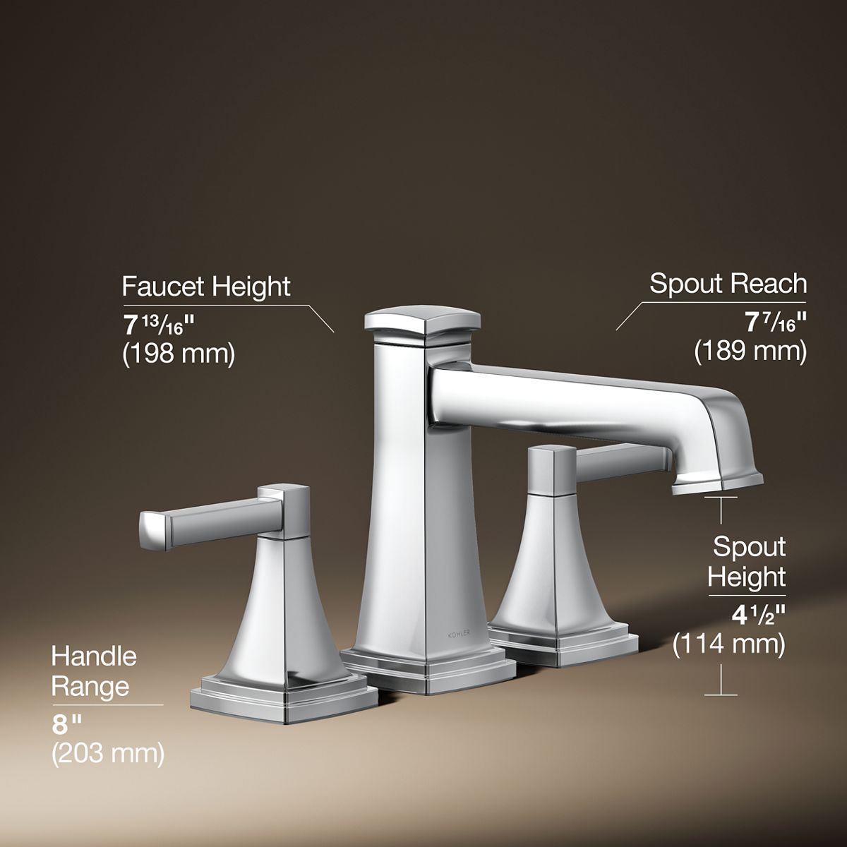 Riff® Deck-mount bath faucet trim with diverter