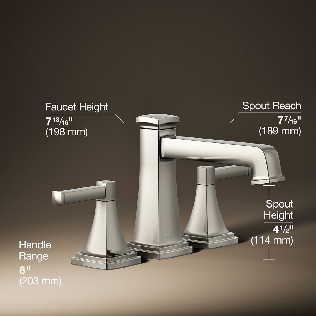 Riff® Deck-mount bath faucet trim with diverter
