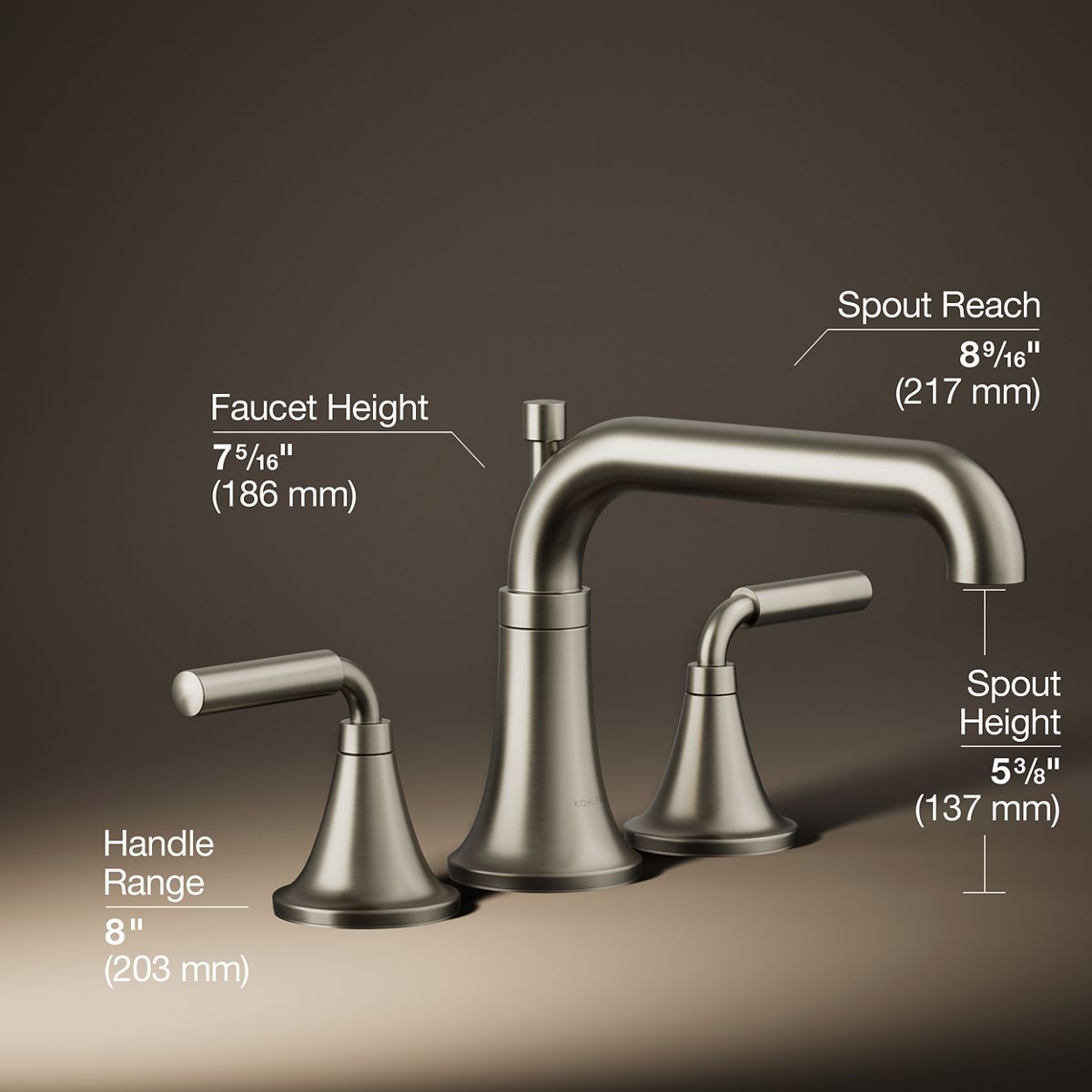 Tone™ Deck-mount bath faucet trim with diverter