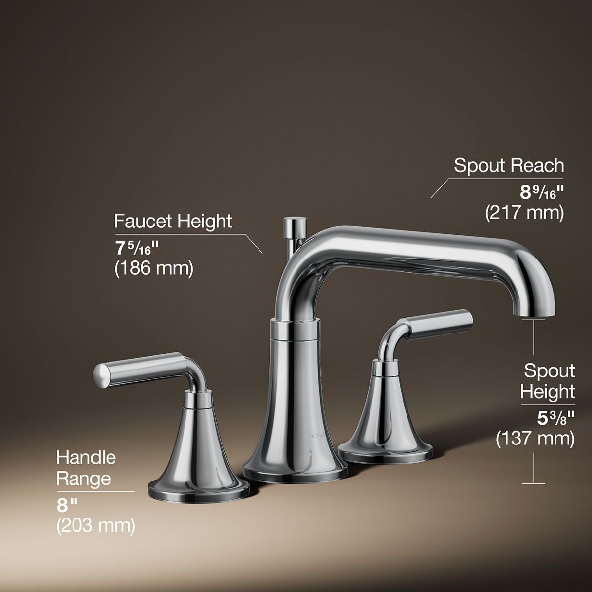 Tone™ Deck-mount bath faucet trim with diverter