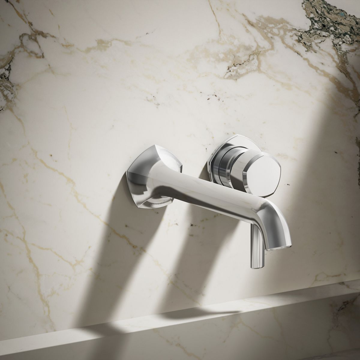 Occasion® Wall-mount bathroom sink faucet spout with Straight design, 1.2 gpm