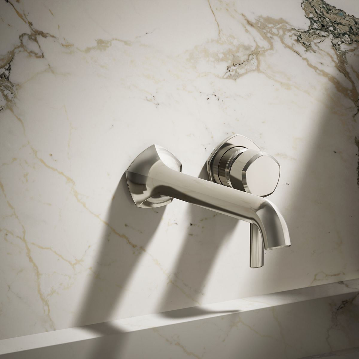 Occasion® Wall-mount bathroom sink faucet spout with Straight design, 1.2 gpm