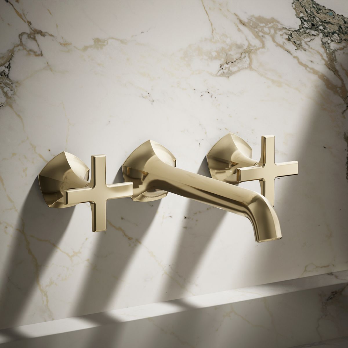Occasion® Wall-mount bathroom sink faucet Cross handle trim, 1.2 gpm