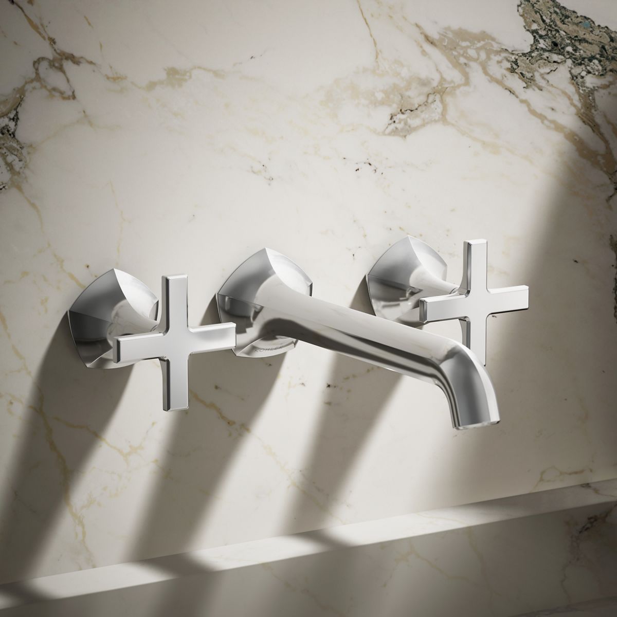 Occasion® Wall-mount bathroom sink faucet Cross handle trim, 1.2 gpm