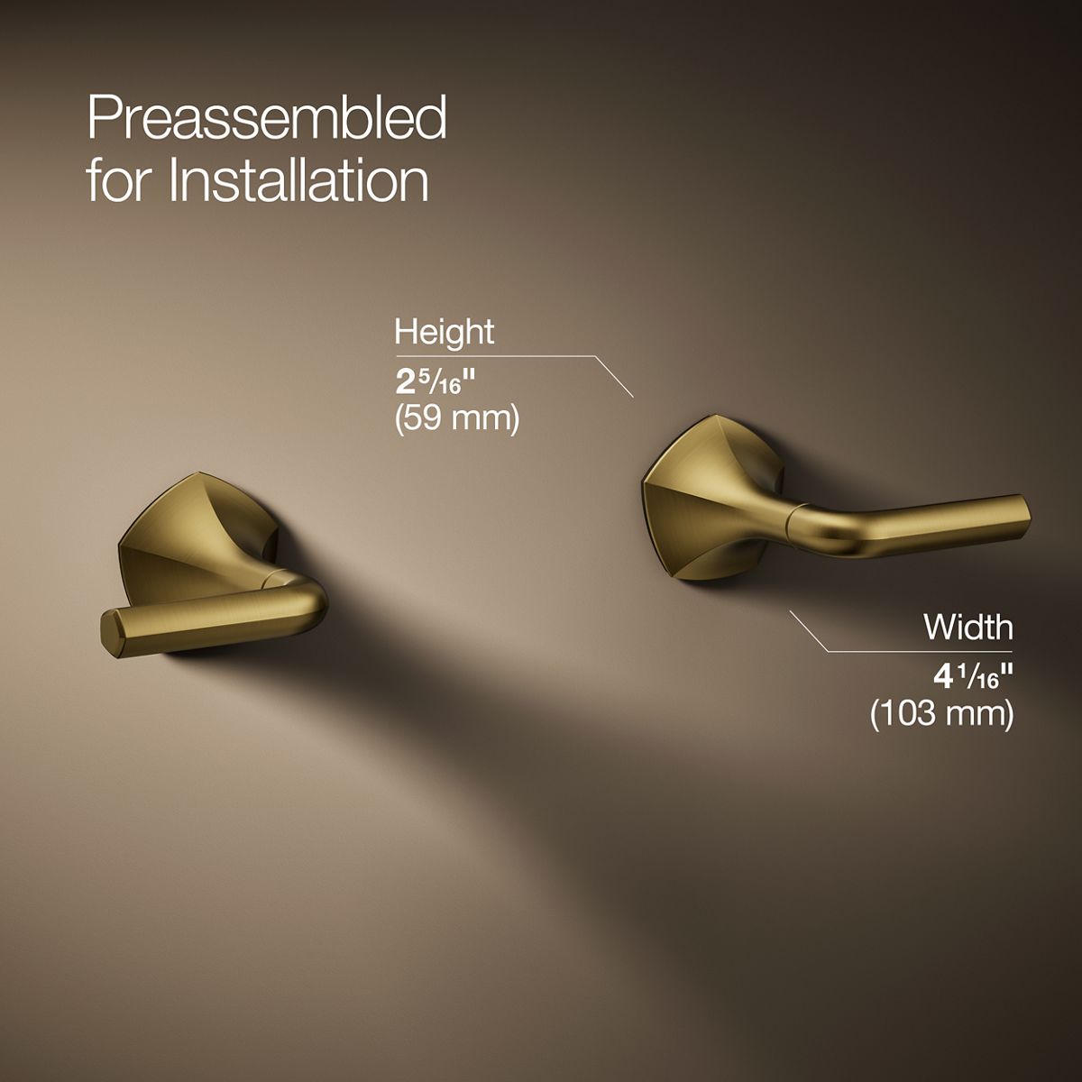 Occasion® Wall-mount bathroom sink faucet Lever handle trim, 1.2 gpm