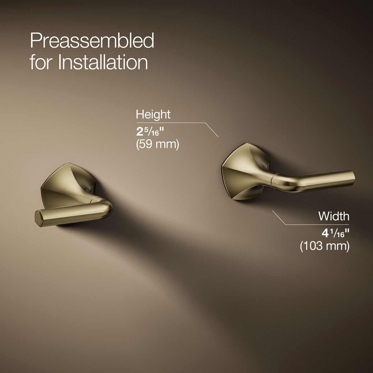 Occasion® Wall-mount bathroom sink faucet Lever handle trim, 1.2 gpm